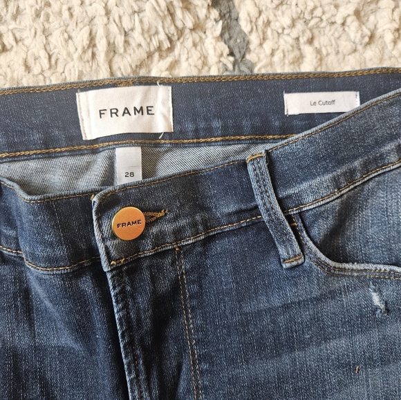 Frame Denim Le Cutoff Denim Shorts Size 28 - Picture 3 of 5